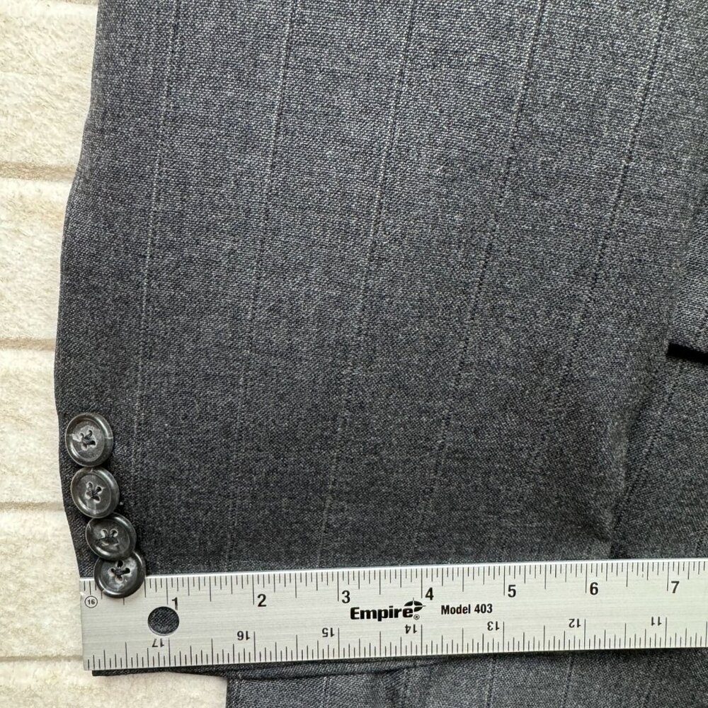 Burberrys Gray Pure Wool 2 Button Single Vent Sport Coat Blazer 38R - Picture 15 of 15